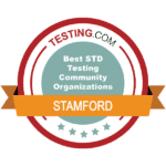 Best STD Testing Community Organizations in Stamford 2022 badge from testing.com