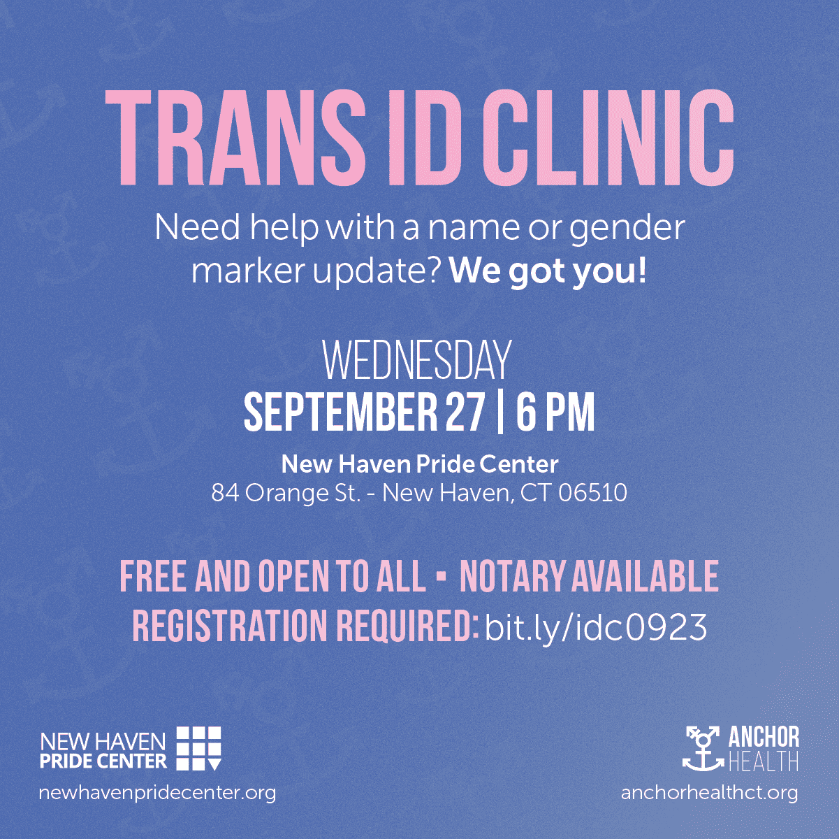 September Trans ID clinic event